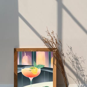 バーカート ウォールアート、ウォールデコレーション、壁掛け、デジタルアート、アートプリント、ベッドルームアート、シンプルなアートプリント、寮アート、ダイニングウォールアート