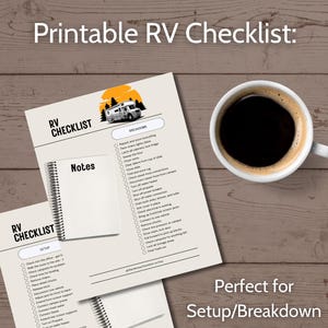 Printable RV Camping Setup/Breakdown Checklist