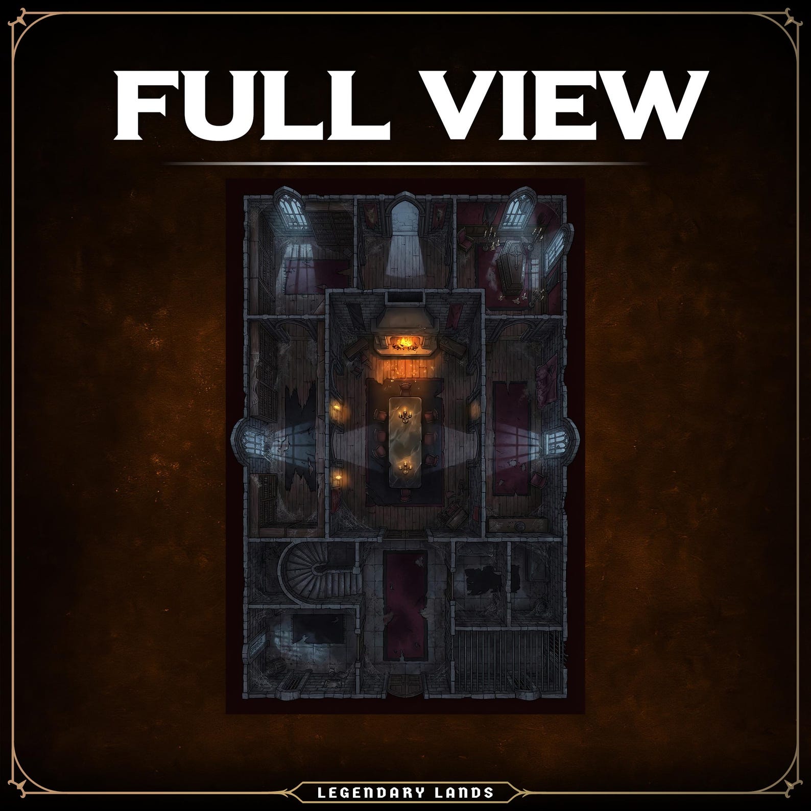 Vampire Castle Battlemap | TTRPG Map Compatible With Dungeons and ...