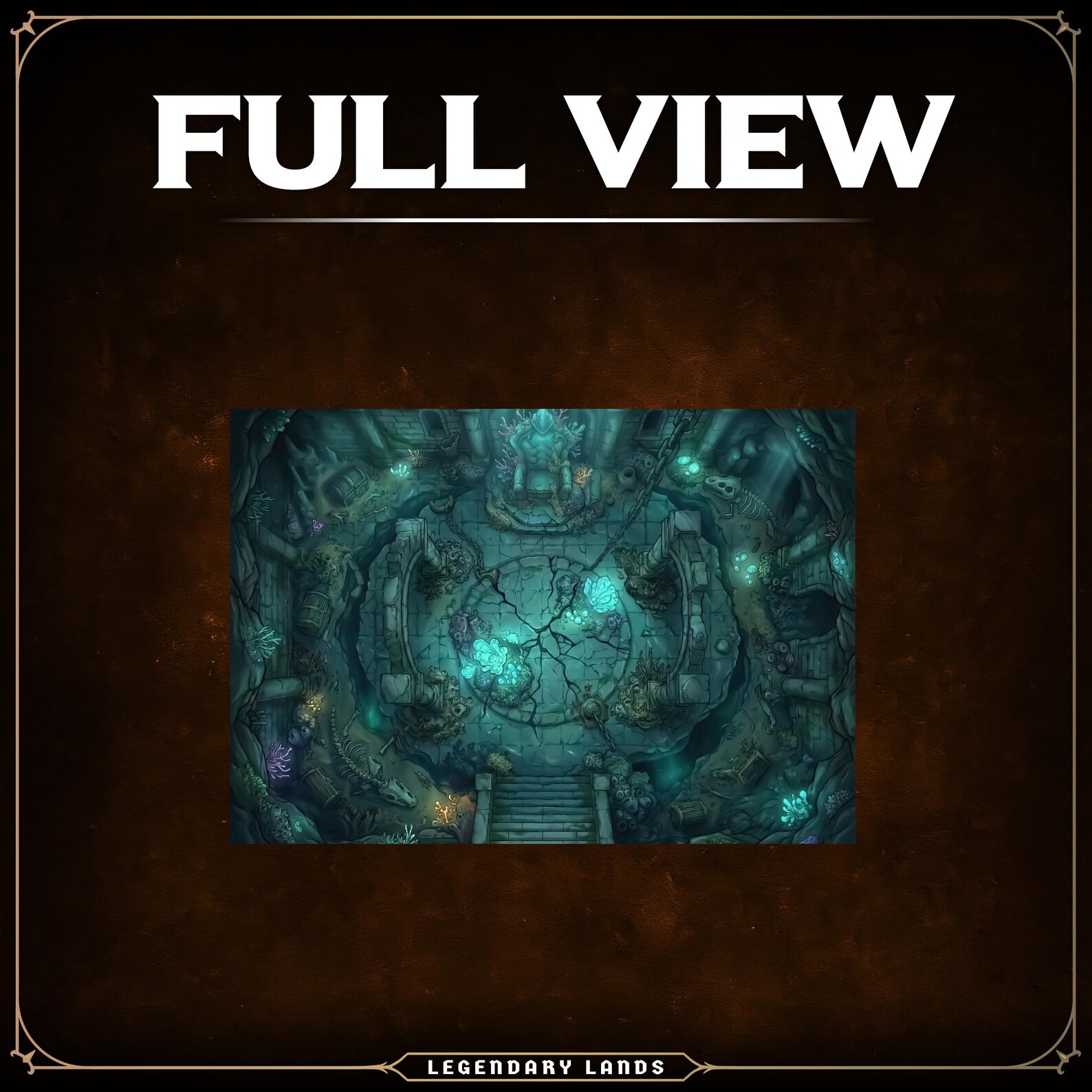 Aquatic Dungeon Boss Battlemap | TTRPG Map Compatible With Dungeons and ...