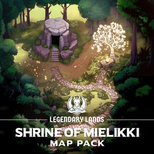 DnD Map Shrine of Mielikki | 6 Variations, 24x24, RPG Maps, DnD Battlemaps, Roll20, VTT, Dungeon Master Gift, Dungeons and Dragons Map