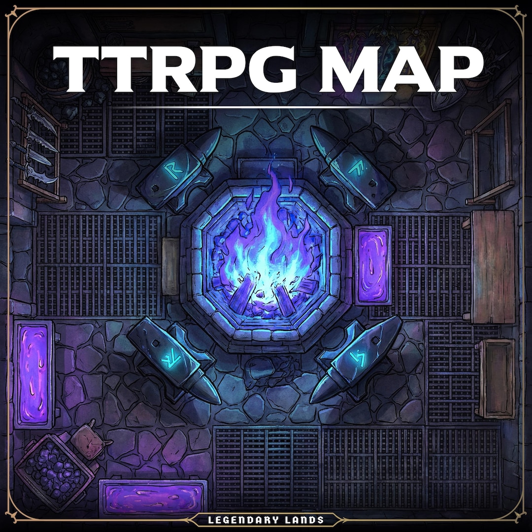 Arcane Weapon Forge Dnd Battlemap | TTRPG Map Compatible With Dungeons ...