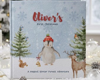 Personalisiertes Weihnachtsbuch für Kinder | Weihnachtsgeschichte mit Namen | Erstes Weihnachtsgeschenk für Babys | Erinnerungsbox für Heiligabend | Für Jungen oder Mädchen