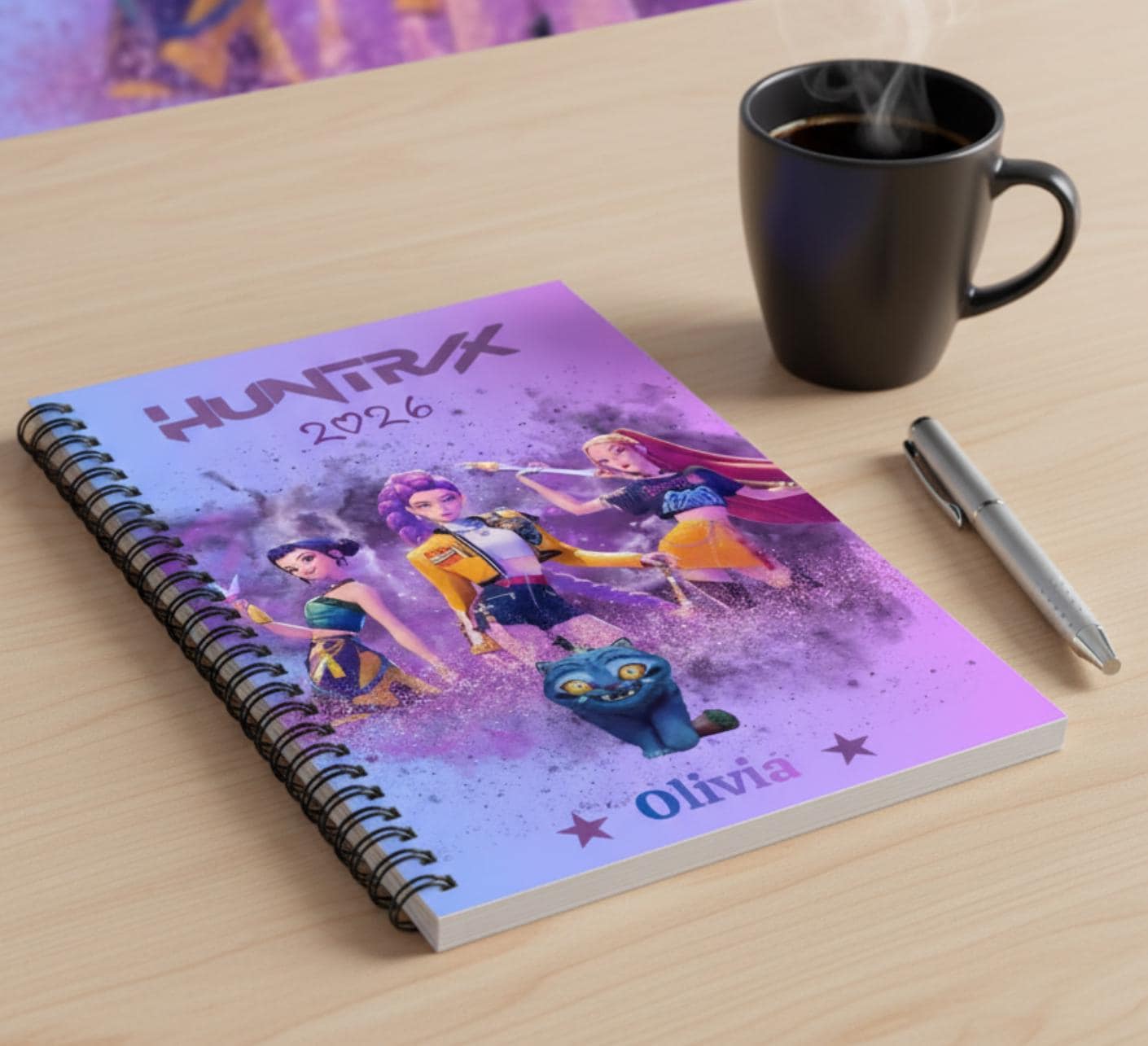 Personalised K-pop Demon Huntrix 2026 Characters Notebook ...