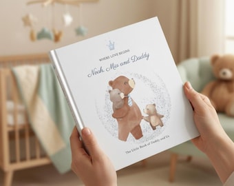 Personalisiertes Geschichtsbuch für Papa, Vatertag, Geburtstagsgeschenk, Kindernamen inklusive