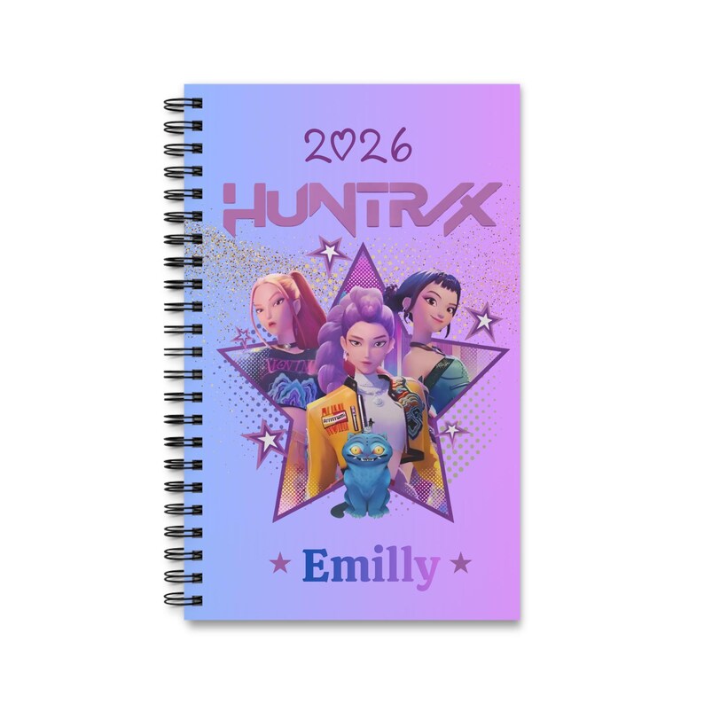 A5 Personalised K-pop Demon Hunters /huntrix Notebook , Spiral Journal ...