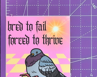 Large Vinyl Sticker, Pigeon Complex