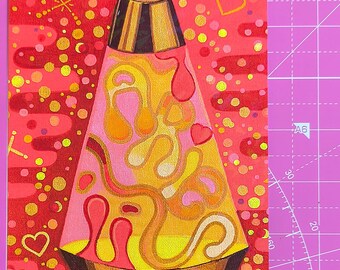 Aries Zodiac Lava Lamp Art Print - Holographic
