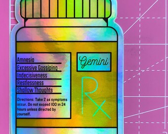 Holographic Sticker - Zodiac Issues (Earth & Air Signs)