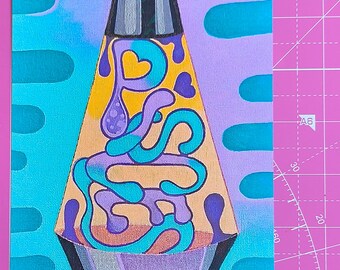Pisces Zodiac Lava Lamp Art Print - Holographic