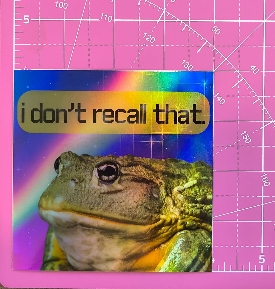 Toad Panic Sticker Giant Holographic Toad Sticker, 4x4 In - Etsy