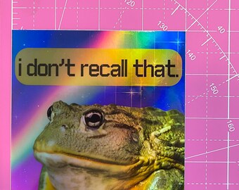 Giant Holographic Toad Sticker, 4x4 in
