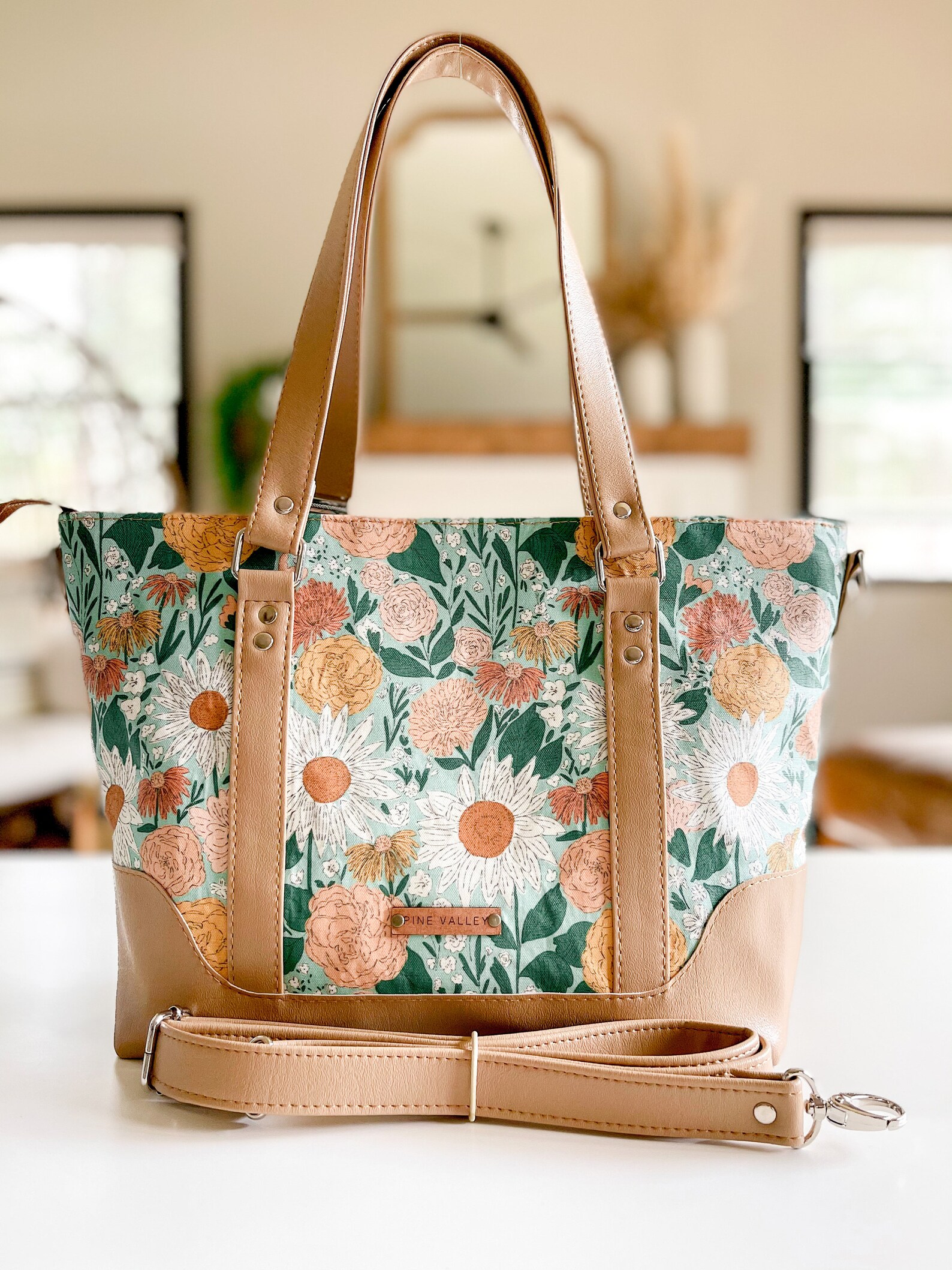 The Jennifer Canvas Tote Bag Tote Bag Shoulder Bag Etsy