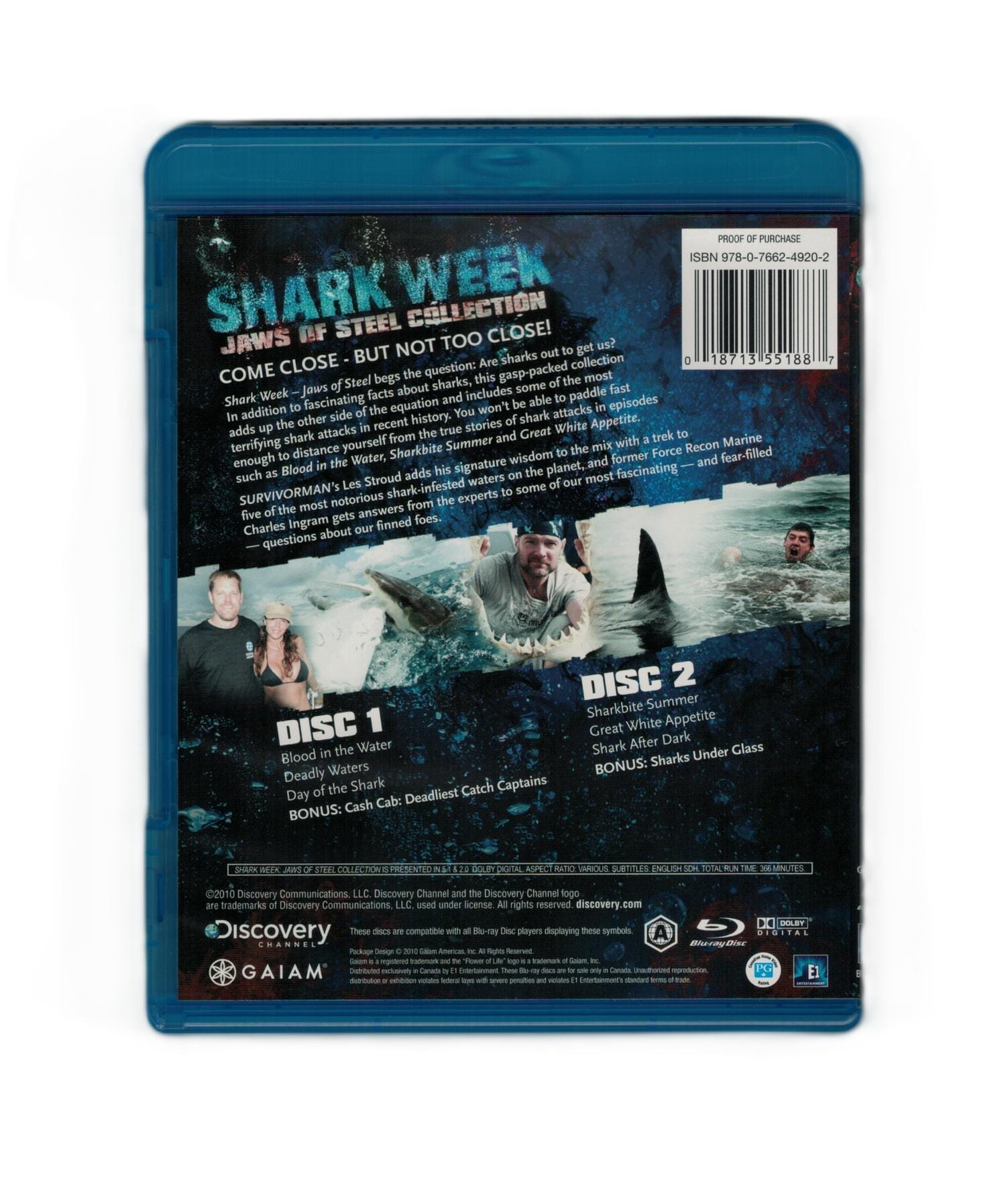 Shark Week - Jaws of Steel Collection (blu-ray 2 Disc) Discovery