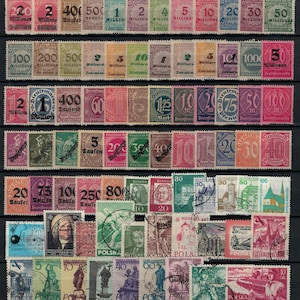 USA, Canada, Germany, Poland and World Stamps ... about 340 different stamps collection
