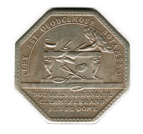 French Octagonal Jeton - Napoleon - Copy of Token - Etsy