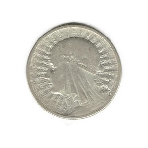 Moneda de plata de 2 zlotes de Polonia de 1933, reina Jadwiga