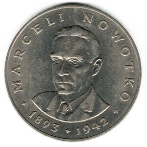 1976 Poland 20 zl Marceli Nowotko coin