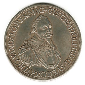 1632 Germany - Augsburg Thaler - Gustav II Adolf  - copy of coin