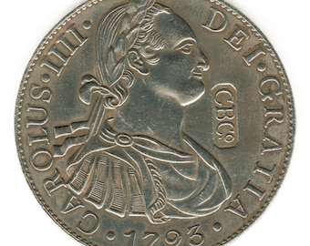 1741 SPAIN 8 Reales Spanish Colony Dollar Silver Coin Tribute