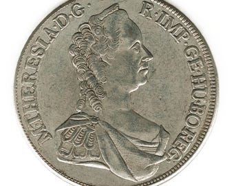 1780年マリア・テレジア銀貨ターラー再鋳造：オーストリア貿易貨幣
