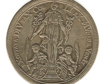 Old Russian Coin- Denga 1749- 1/2 Kopeck- Double-headed Eagle- KM