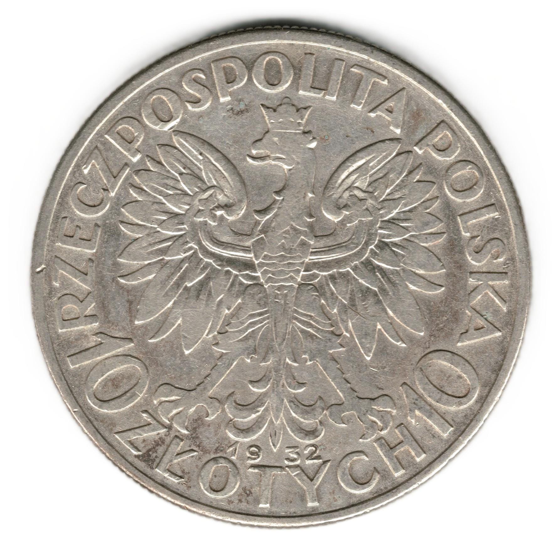 1932 Poland 10 Zlotych - Queen Jadwiga SILVER Coin - Etsy