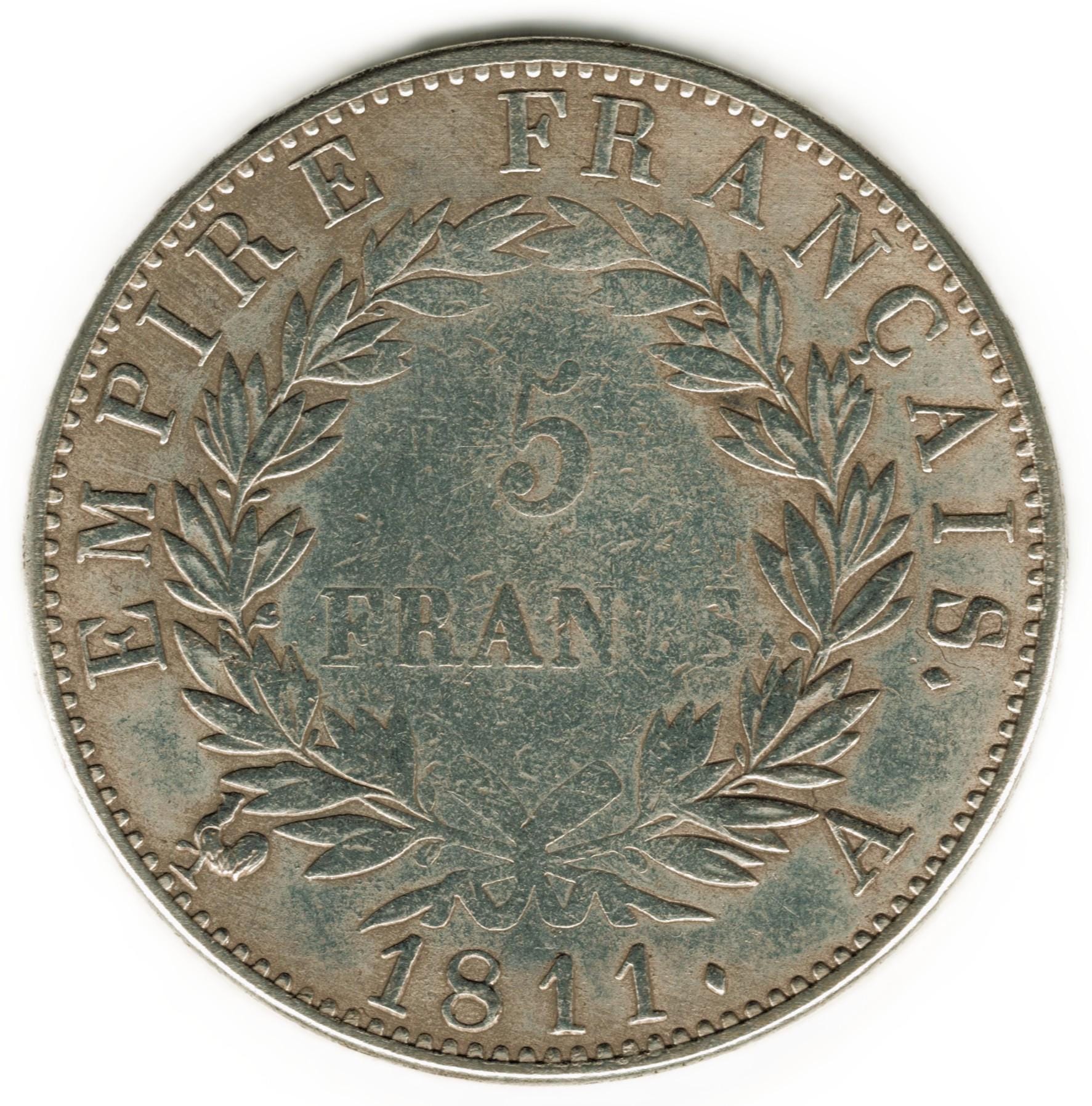 1811年 フランス 5フラン - ナポレオン - コインの複製 - Etsy 日本