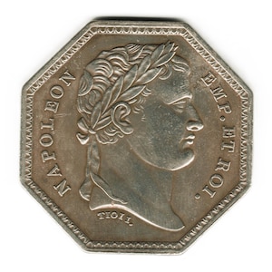 French octagonal jeton - Napoleon  - copy of token