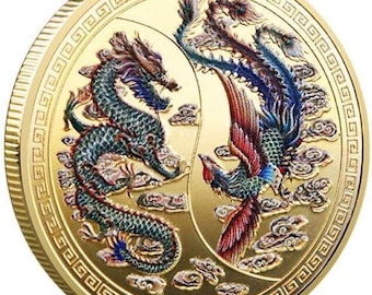 Chinese Dragon and Phoenix Souvenir / Commemorative Coin