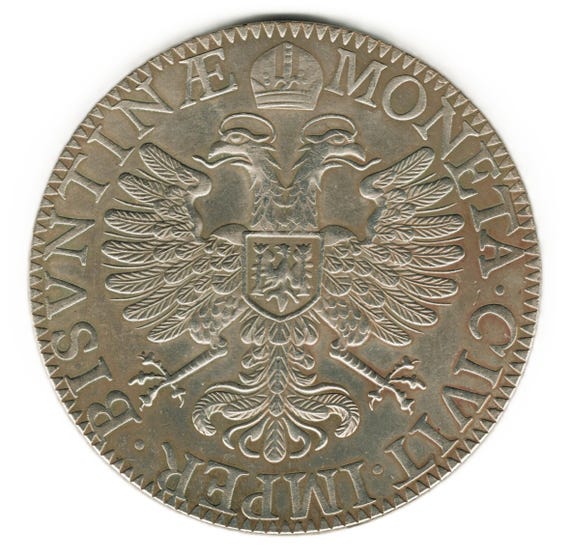 【激レア】MARECHAL QUEBEC マルシャル ケベック 　仏製 1664 France - Besancon Thaler - Charles V - Copy of Coin - Etsy