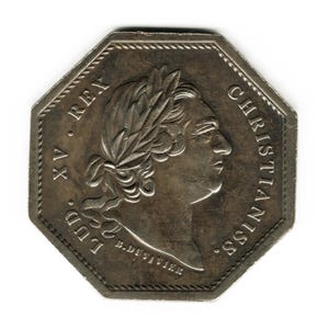 French octagonal jeton 1773 - Louis XV  - copy of token
