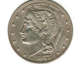 1877 Helmeted US Half Dollar Pattern - copy of coin