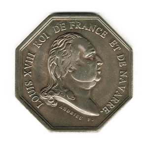 French octagonal jeton - Louis XVIII - copy of token