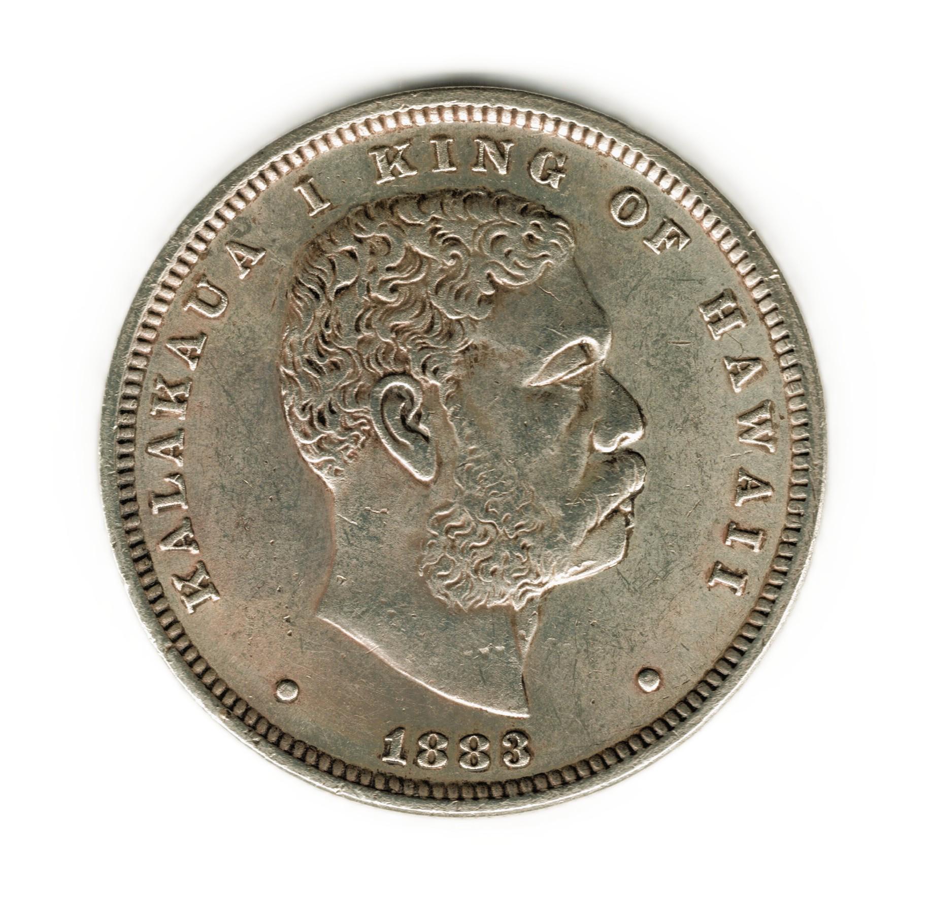 ✨未流通✨1883年 ハワイ １／4ドル　25 セント 銀貨　レアグレード ✨未流通✨1883年 ハワイ1／4ドル25 セント 銀貨レアグレード+