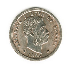 1883 Hawaii 10 Cents - Kalakaua - copy of coin