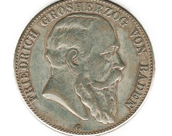 5 marcos de Baden de 1907: copia de la moneda
