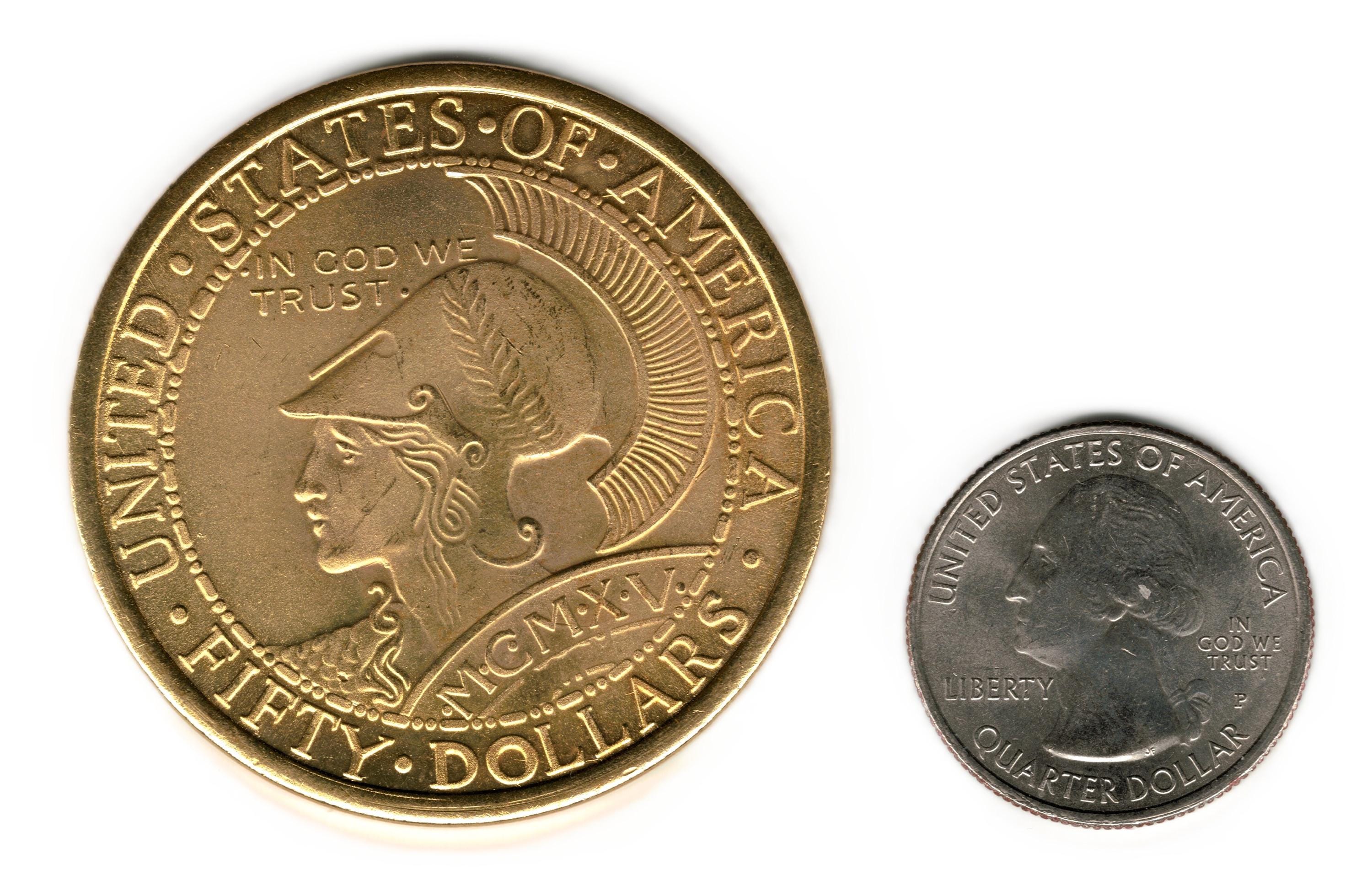 1915 Panama Pacific 50 Fifty US Dollars - Copy of Coin - Etsy
