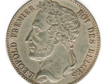 1873年 ベルギー レオポルド2世 大型5フラン銀貨 - Etsy 日本