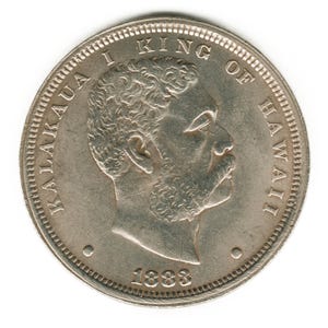1883 Hawaii Dollar - Kalakaua - copy of coin