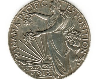 1915 S Panama Pacific Exposition Commemorative US Half Dollar - copy of coin