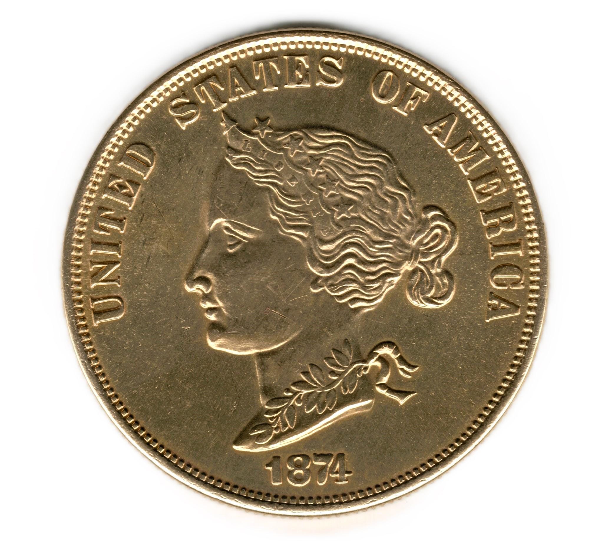1874 Bickford 10 Ten US Dollars - Copy of Coin - Etsy