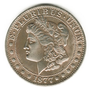 1877 US Morgan Half Dollar - copy of coin