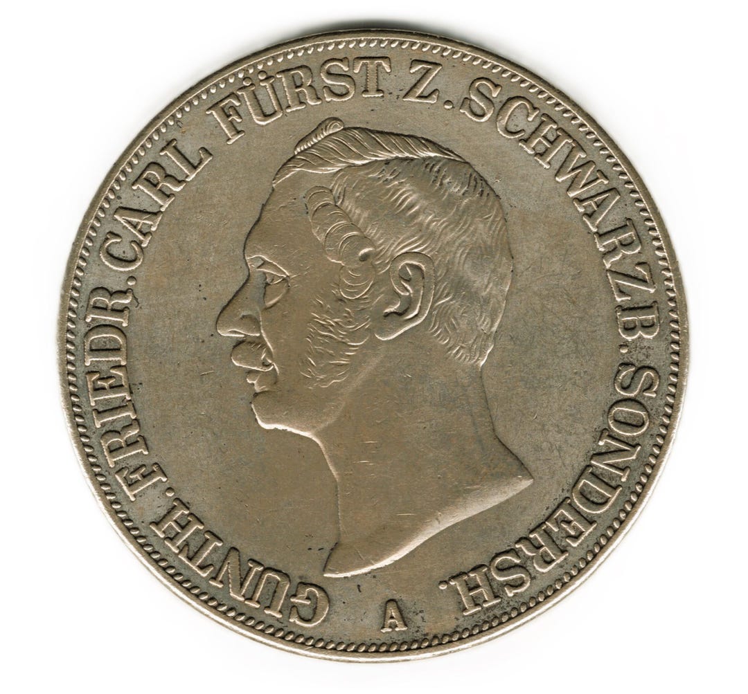 1845 Germany Schwarzburg-sondershausen 2 Thaler - Gunther