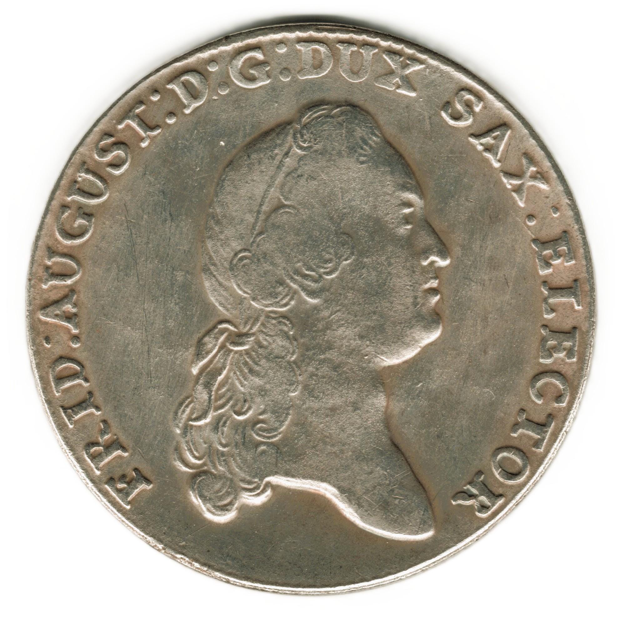 1775 EDC German States - Saxony Conventionsthaler - Frederick