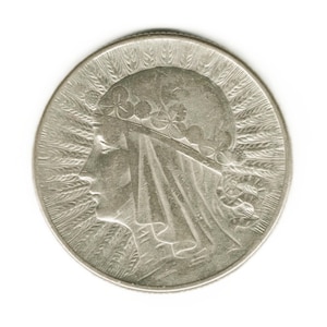 1934 Poland 5 zlotych - Queen Jadwiga SILVER coin