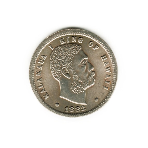 1883 Hawaii 12 1/2 Cents - Kalakaua - Copy of Coin - Etsy