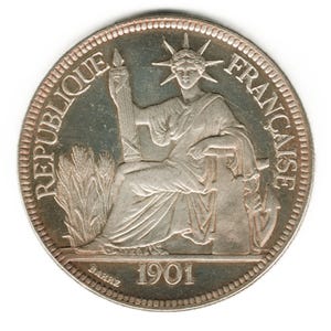 1901 France - French Indochina Piastre - copy of coin