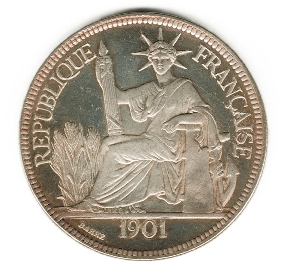 1901年フランス - フランス領インドシナピアストル - コインの複製