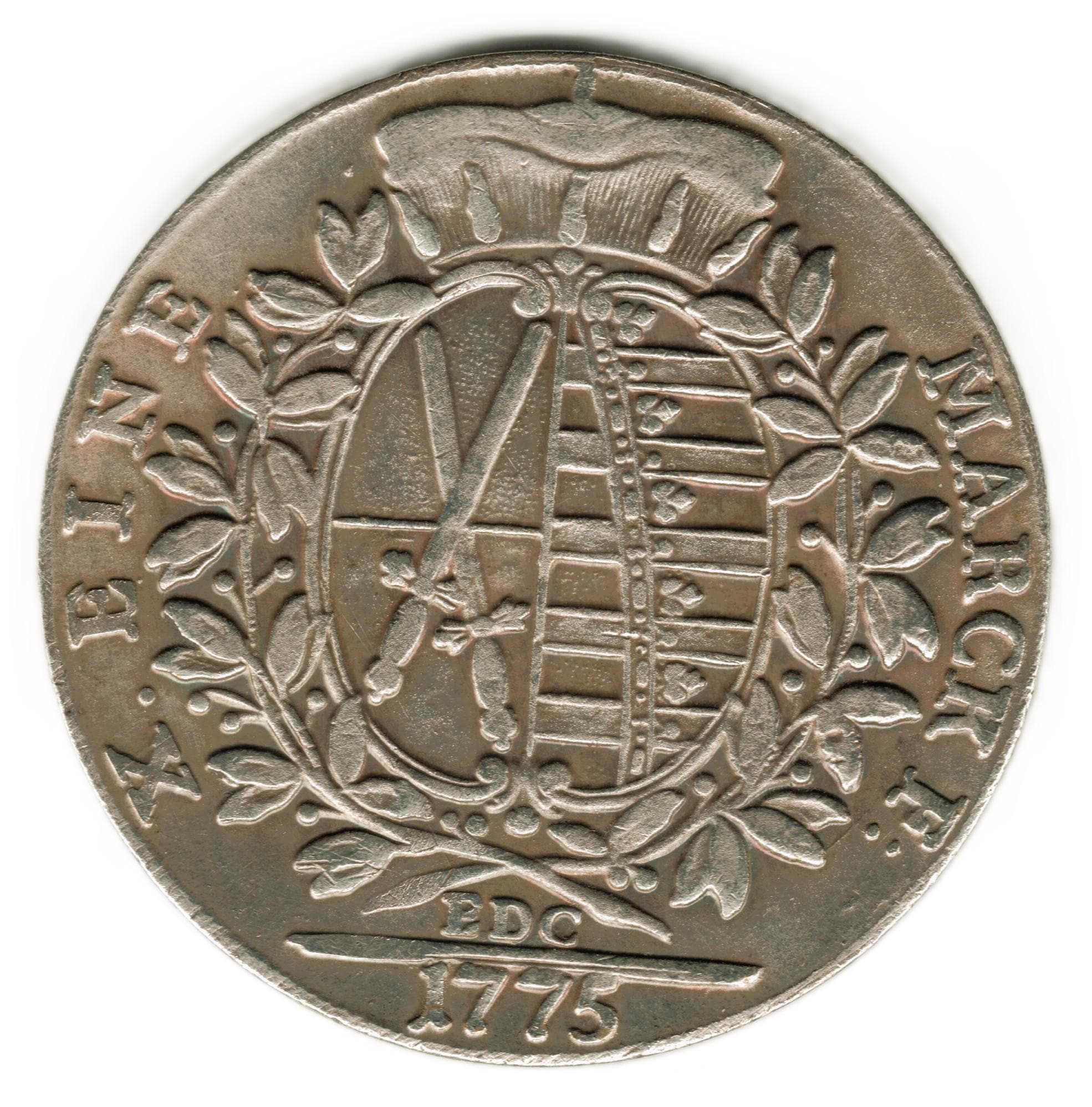 1775 EDC German States - Saxony Conventionsthaler - Frederick